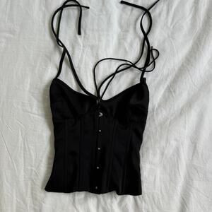 Guizio marini lace up corset in black